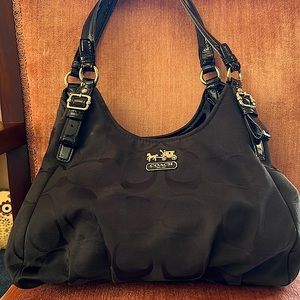 Coach black Maggie hobo bag